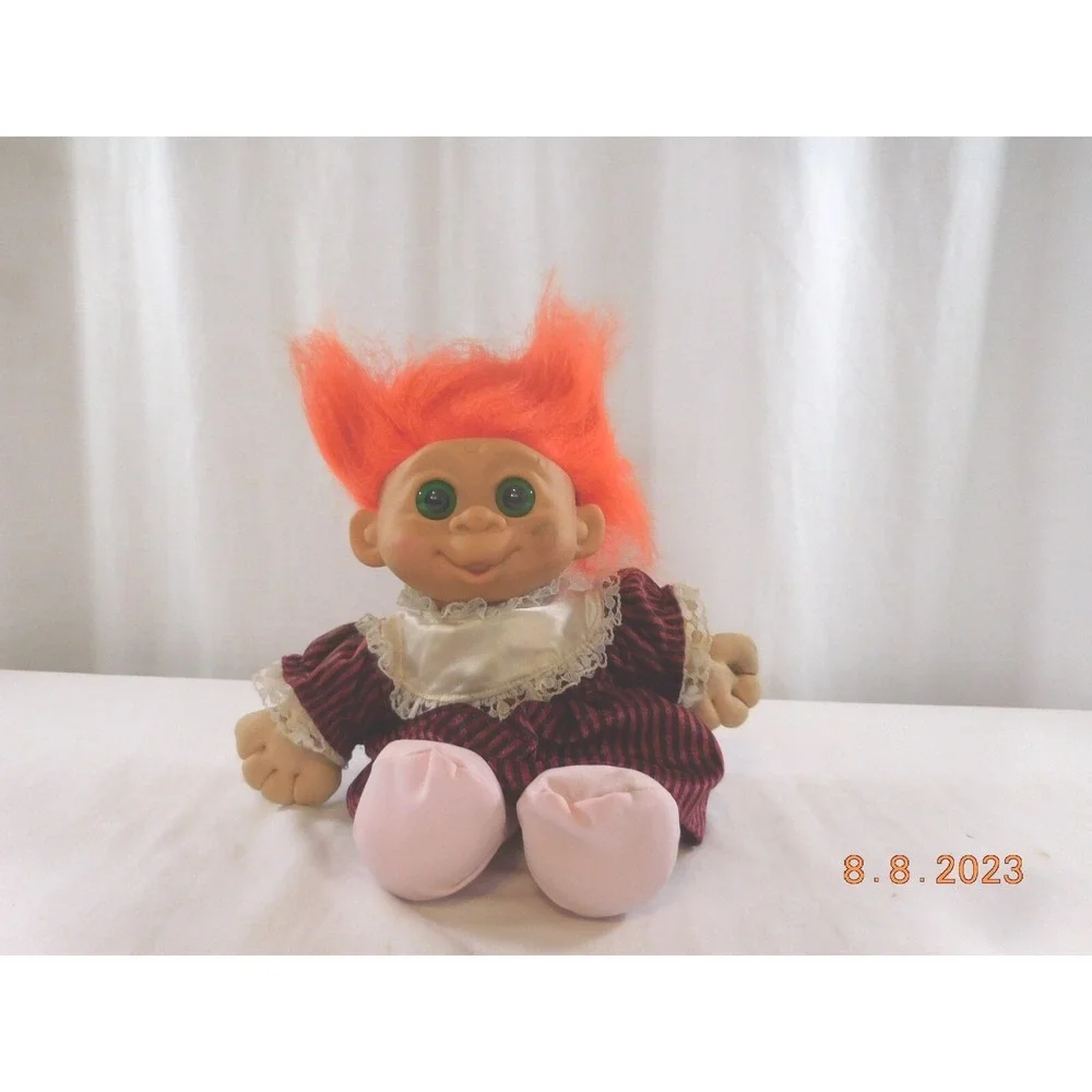 VTG 1992 MT Multi Toys Corp Troll Doll Orange Hair Outfit‎ 11.5